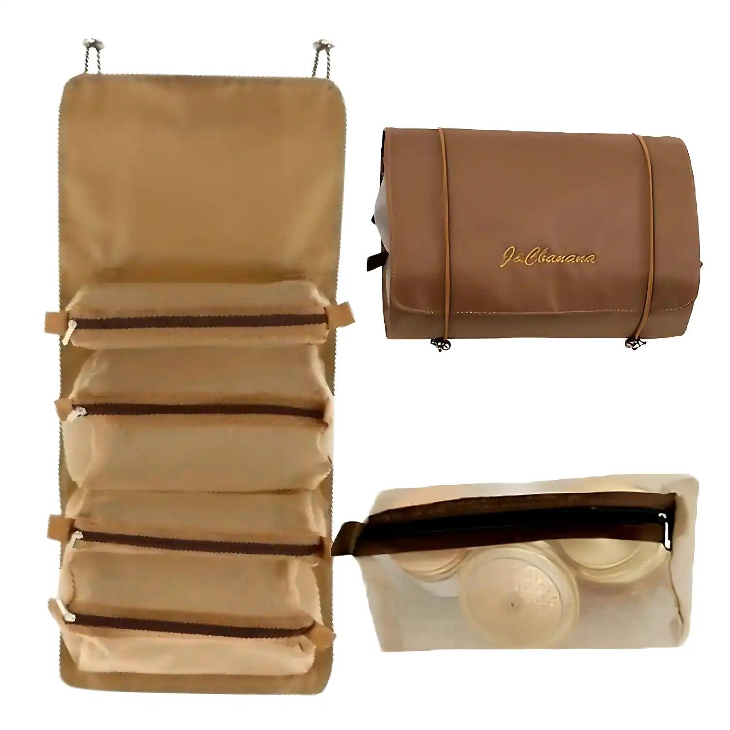 Premium 4 IN 1 Hanging Travel Makeup Organizer Bag – Khaki