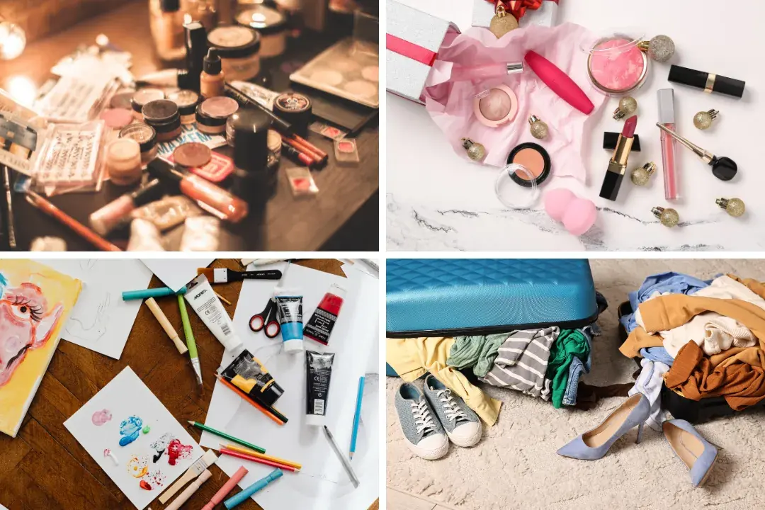 Before — Traditional Unorganized Packing