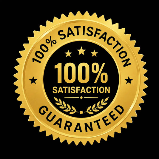 KPM WORLD™ 100% Satisfaction Guaranteed badge representing customer satisfaction, quality assurance, and confidence in every purchase.