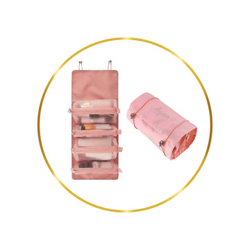 KPM WORLD™ 4 IN 1 Bag Collection showcasing premium travel organizers with multi-compartment storage for cosmetics, toiletries, and accessories.