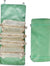KPM WORLD™ 4-in-1 hanging roll-up makeup organizer bag with detachable transparent mesh compartments for cosmetics and travel essentials.