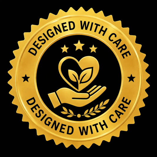 KPM WORLD™ Designed With Care badge highlighting thoughtful product design, premium craftsmanship, and attention to every detail.