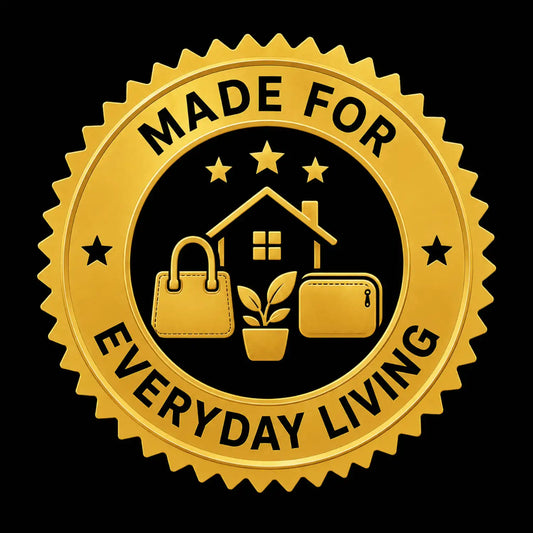 KPM WORLD™ Made For Everyday Living badge showcasing practical products designed for travel, home organization, and everyday lifestyle needs.