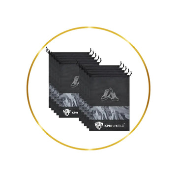 KPM WORLD™ Shoe Bag Collection offering premium travel shoe organizers with dust-proof and space-saving storage design.